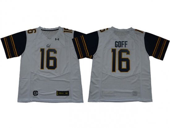 NCAA California Golden Bears #16 Jared Goff White College Football Jersey