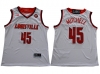 NCAA Louisville Cardinals #45 Donovan Mitchell White College Basketball Jersey