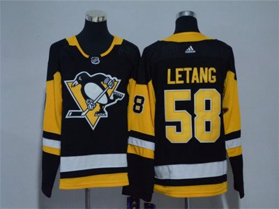 Women's Youth Pittsburgh Penguins #58 Kris Letang Black Jersey
