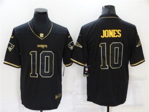 New England Patriots #10 Mac Jones Black Gold Vapor Limited Jersey