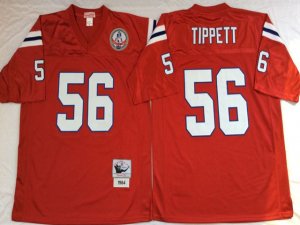 New England Patriots #56 Andre Tippett 1984 Throwback Red Jersey