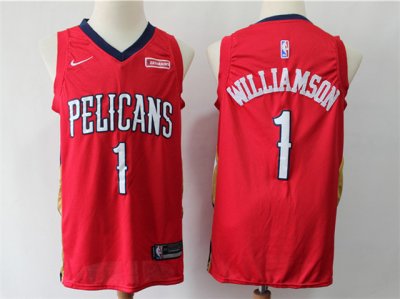 New Orleans Pelicans #1 Zion Williamson Red Swingman Jersey