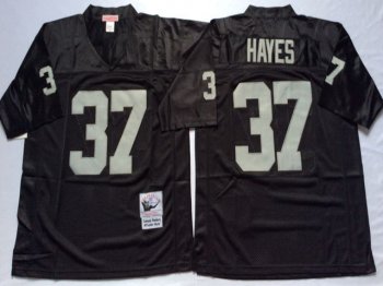 Oakland Raiders #37 Lester Hayes Throwback Black Jersey