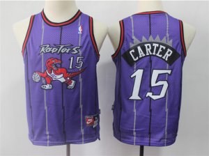 Youth Toronto Raptors #15 Vince Carter Throwback Purple Jersey