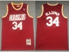 Houston Rockets #34 Hakeem Olajuwon 1993-94 Red Hardwood Classics Jersey