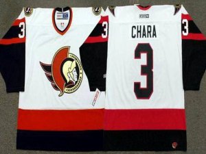 Ottawa Senators #3 Zdeno Chara CCM Vintage White Jersey