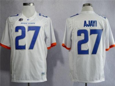 NCAA Boise State Broncos #27 Jay Ajayi White College Football Jersey