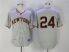 San Francisco Giants #24 Willie Mays 1951 Throwback Gray Jersey