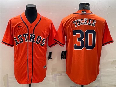 Houston Astros #30 Kyle Tucker Orange Cool Base Jersey