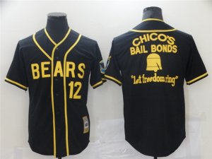 The Bad News Bears #12 Tanner Boyle Black Chico's Bail Bonds Movie Baseball Jersey