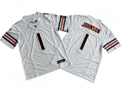 Chicago Bears #1 Jaylon Johnson White Vapor F.U.S.E. Limited Jersey