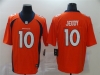 Denver Broncos #10 Jerry Jeudy Orange Vapor Limited Jersey