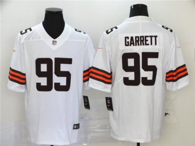 Cleveland Browns #95 Myles Garrett White Vapor Limited Jersey