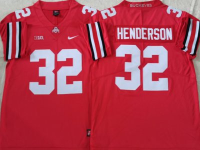 NCAA Ohio State Buckeyes #32 TreVeyon Henderson Red College Jersey