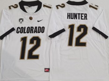 NCAA Colorado Buffaloes #12 Travis Hunter White College Football Jersey