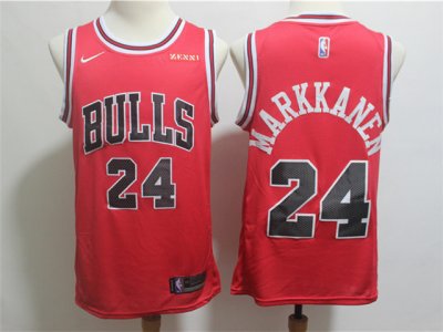 Chicago Bulls #24 Lauri Markkanen Red Swingman Jersey