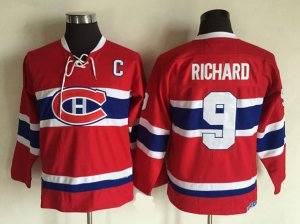 Youth Montreal Canadiens #9 Maurice Richard CCM Vintage Red Jersey