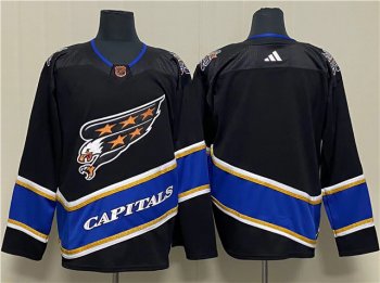 Washington Capitals Blank Black 2022/23 Reverse Retro Team Jersey