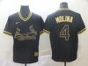 St. Louis Cardinals #4 Yadier Molina Black Gold Cooperstown Collection Legend V Neck Jersey