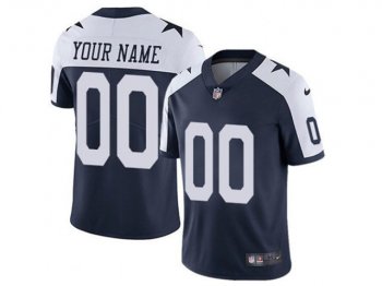 Dallas Cowboys #00 Thanksgiving Blue Vapor Limited Custom Jersey