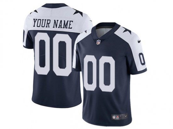 Dallas Cowboys #00 Thanksgiving Blue Vapor Limited Custom Jersey