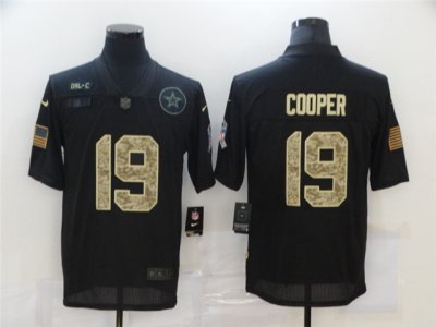 Dallas Cowboys #19 Amari Cooper 2020 Black Camo Salute To Service Limited Jersey