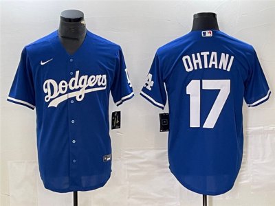 Los Angeles Dodgers #17 Shohei Ohtani Royal Blue Cool Base Jersey