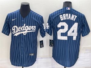 Los Angeles Dodgers #24 Kobe Bryant Blue Pinstripe Cool Base Jersey