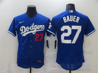 Los Angeles Dodgers #27 Trevor Bauer Blue 2020 Flex Base Jersey