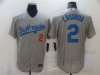 Los Angeles Dodgers #2 Tommy Lasorda Gray Flex Base Jersey