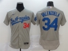 Los Angeles Dodgers #34 Fernando Valenzuela Gary 2020 Flex Base Jersey