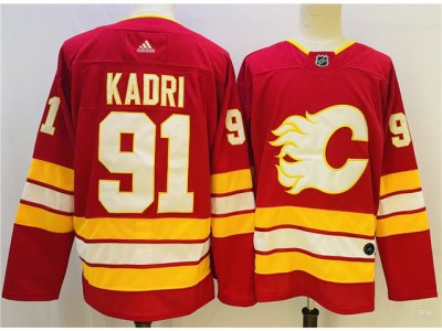 Calgary Flames #91 Nazem Kadri Alternate Red Jersey