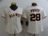 Women's San Francisco Giants #28 Buster Posey Cream Cool Base Jersey