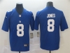 New York Giants #8 Daniel Jones Blue Vapor Limited Jersey