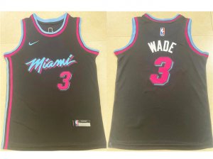 Youth Miami Heat #3 Dwyane Wade Black City Edition Swingman Jersey
