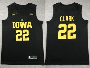 NCAA Iowa Hawkeyes #22 Caitlin Clark Black College Basketball Jersey
