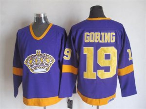 Los Angeles Kings #19 Butch Goring 1970's Vintage CCM Purple Jersey