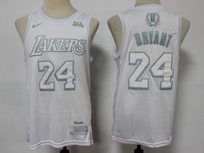 Los Angeles Lakers #24 Kobe Bryant White MVP Swingman Jersey