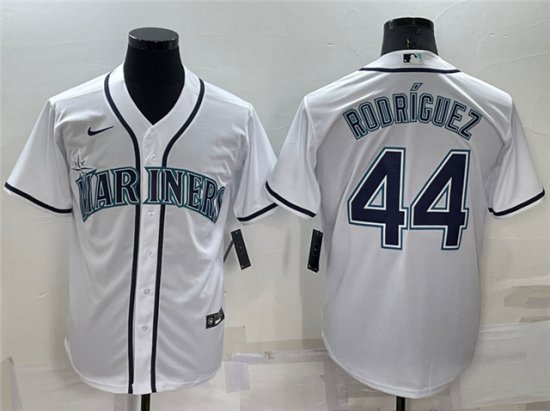 Seattle Mariners #44 Julio Rodriguez White Cool Base Jersey