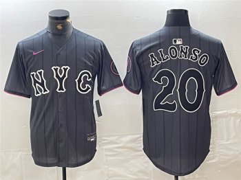 New York Mets #20 Pete Alonso Graphite 2024 City Connect Limited Jersey