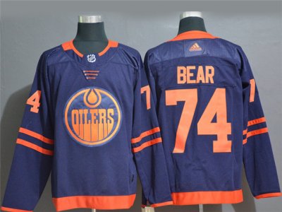Edmonton Oilers #74 Ethan Bear Alternate Navy Jersey