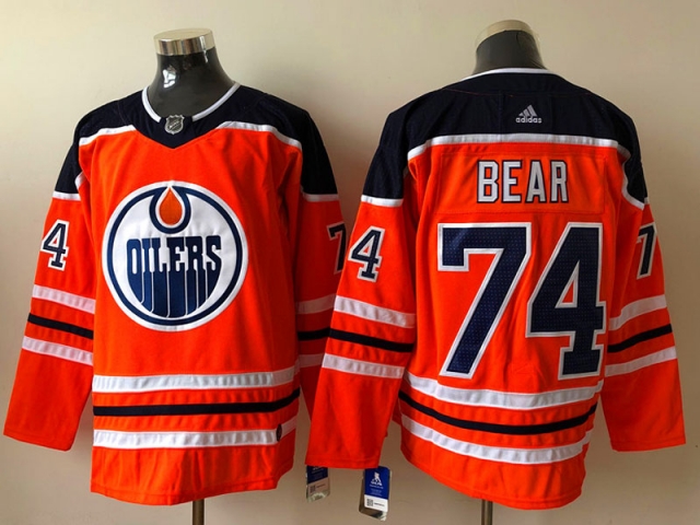 Edmonton Oilers #74 Ethan Bear Orange Jersey - Click Image to Close