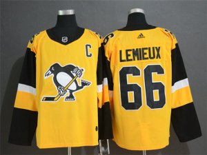 Pittsburgh Penguins #66 Mario Lemieux Alternate Gold Jersey