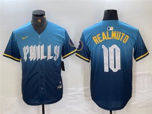 Philadelphia Phillies #10 J.T. Realmuto Blue 2024 City Connect Limited Jersey