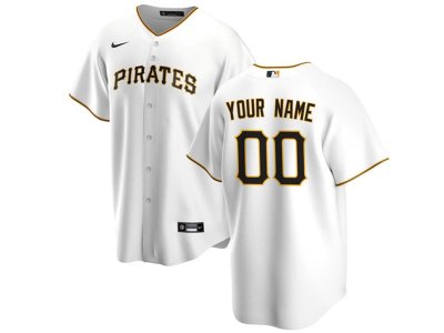 Pittsburgh Pirates Custom #00 Home White Cool Base Jersey