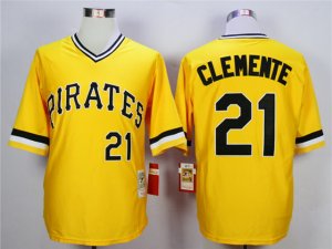 Pittsburgh Pirates #21 Roberto Clemente 1971 Throwback Gold Jersey