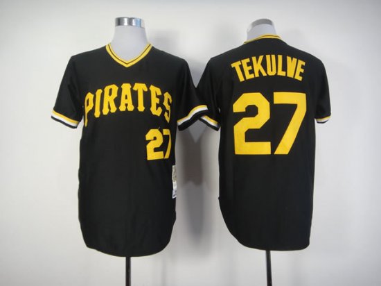 Pittsburgh Pirates #27 Kent Tekulve Throwback Black Jersey