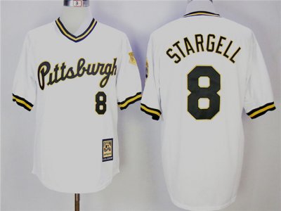 Pittsburgh Pirates #8 Willie Stargell White Cooperstown Collection Cool Base Jersey