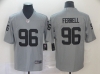 Las Vegas Raiders #96 Clelin Ferrell Gray Inverted Legend Vapor Limited Jersey