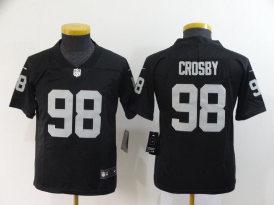 Youth Las Vegas Raiders #98 Maxx Crosby Black Vapor Limited Jersey